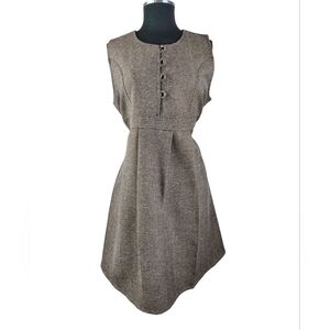 Carina Tweed Jumper Dress Sleeveless Vintage Boho Layering 3XL Chic Fall Winter